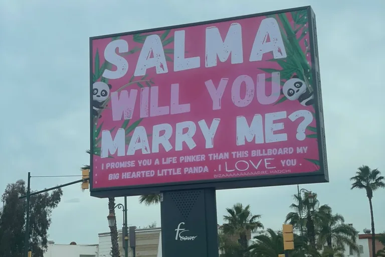 ‘Salma, Will You Marry Me?’ Billboard Proposal Turns Heads in Rabat