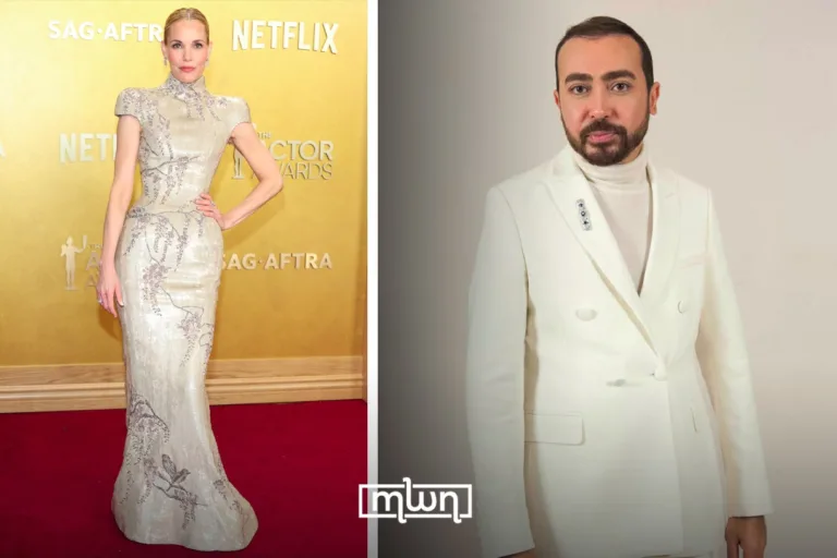 Leslie Bibb Shines at SAG Awards in a Mohammed Ashi Gown