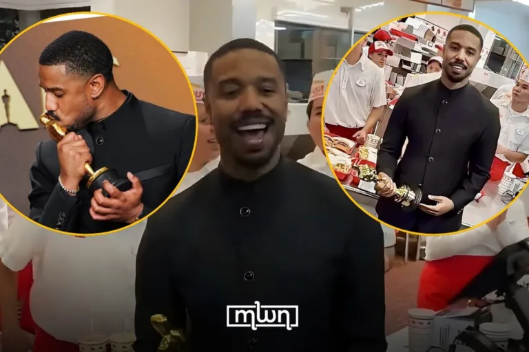 Michael B. Jordan Celebrates Oscar Win at In-N-Out