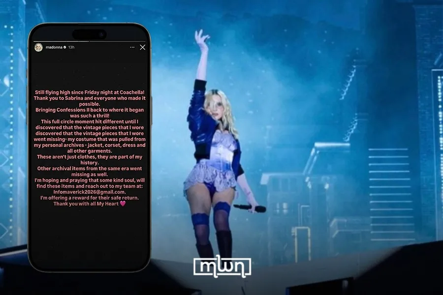 Madonna's reward for fans to find her missing vintage outfit.