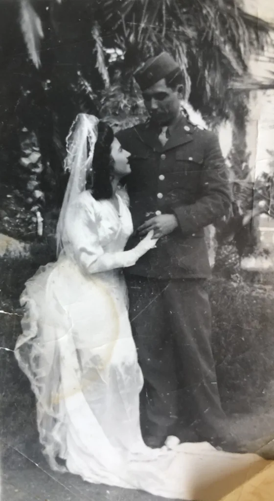 Dave Patera's Grandmother & Grandfather Marriage in Algeria, 1945 Courtesy of Dave Patera