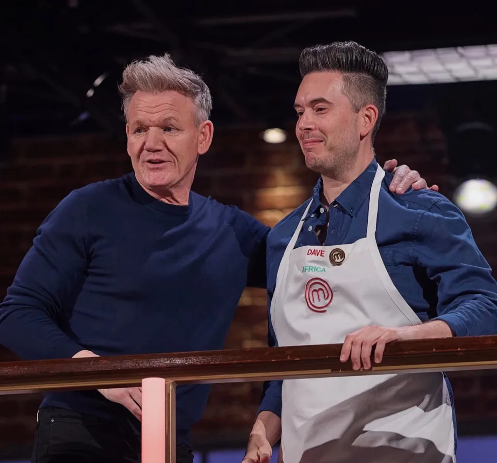 Dave Patera with Gordon Ramsay at  "MasterChef: Global Gauntlet" / Courtesy of Dave Patera 