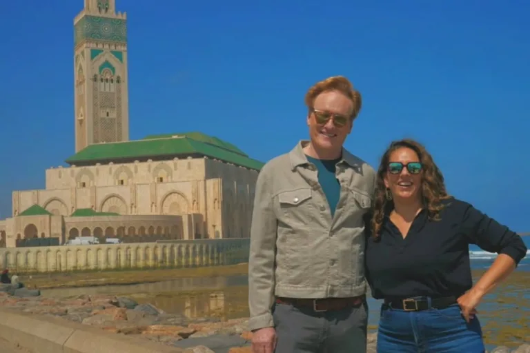 Conan O’Brien Pops Up in Morocco With Sona Movsesian at Hassan II Mosque