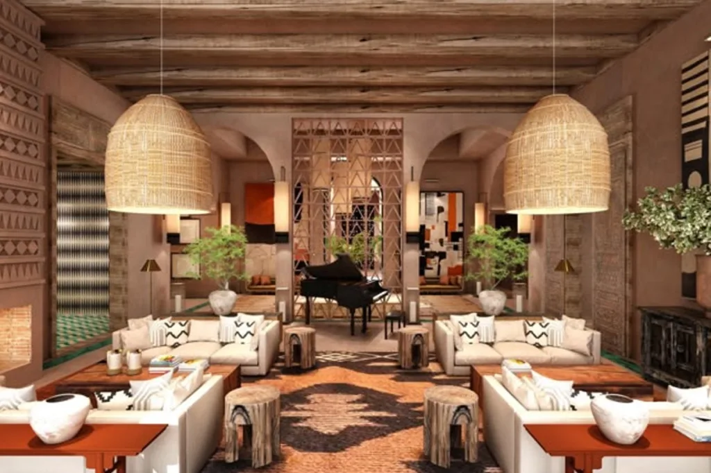 Close to Marrakech, a new luxury hotel is revealed.