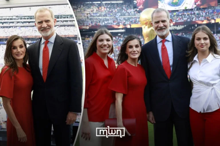 The outfit of Queen Letizia during Spain game at the World Cup 2026