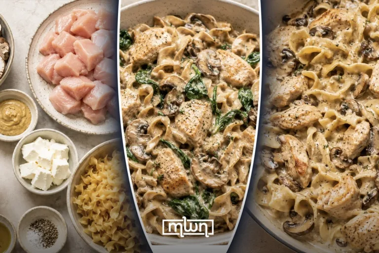 Creamy Chicken and Mushroom Egg Noodles