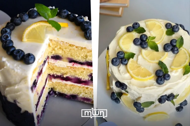 An easy recipe to make lemon blueberry cake