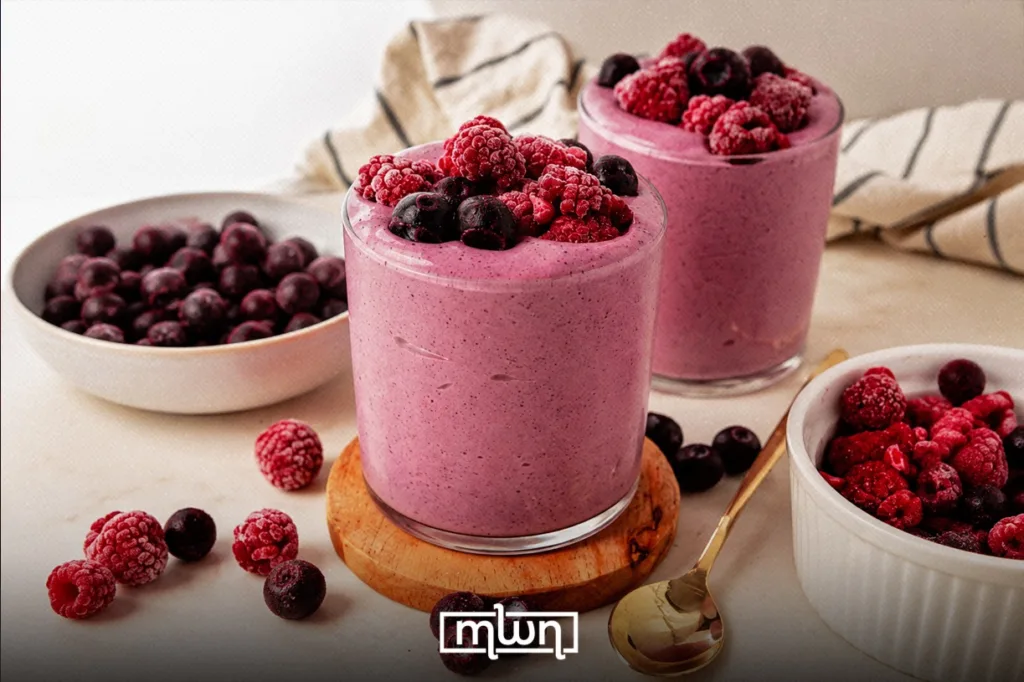 A recipe for berry protein smoothie