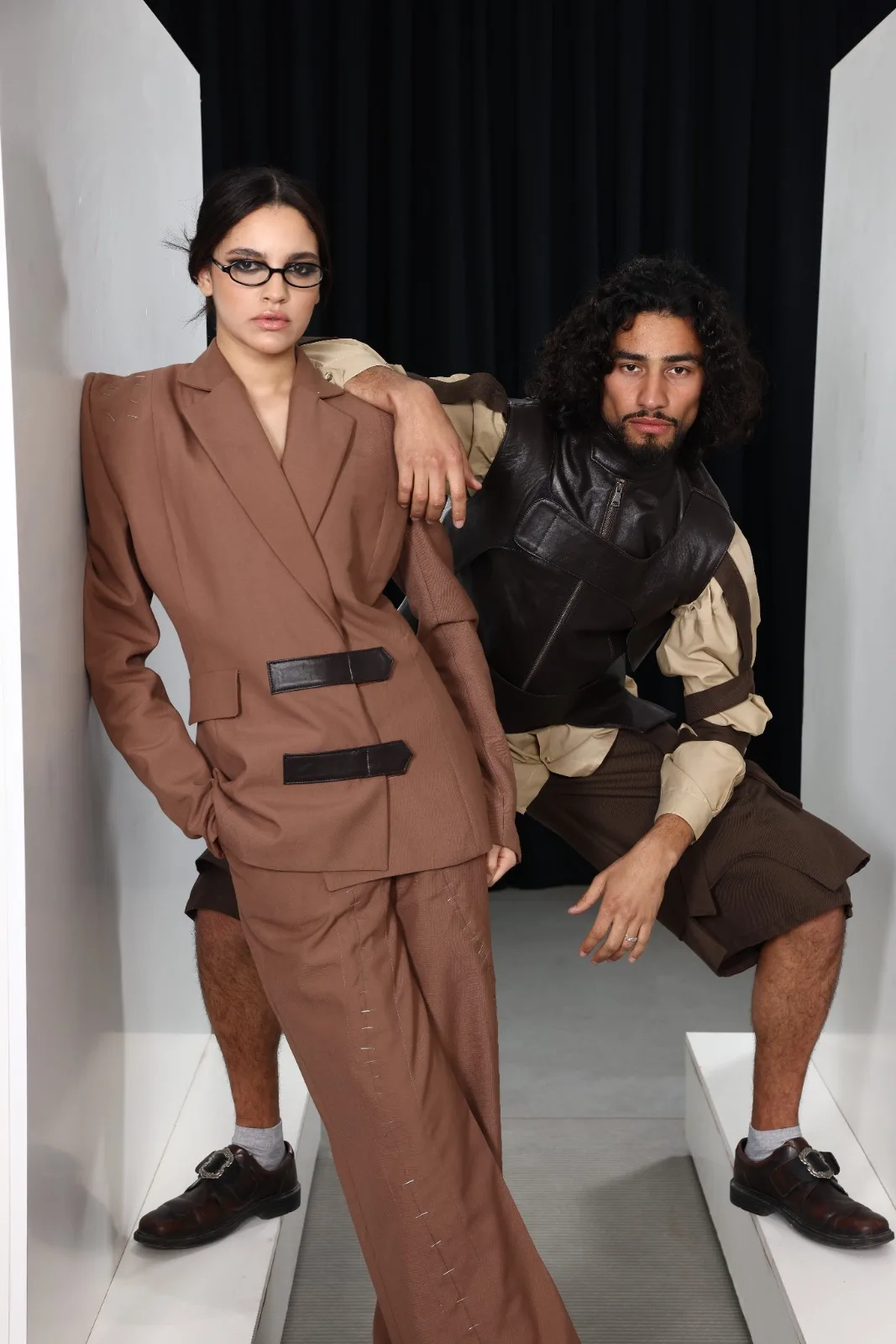 2 models showcasing looks from Aya Zerouali’s “Perfectly Broken” collection / Courtesy of Aya Zerouali 