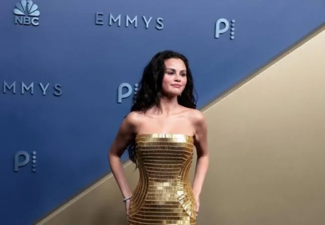Selena Gomez Turns Heads in Golden Louis Vuitton at the Emmys