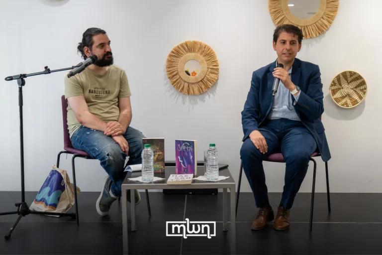 Ivan Vassallo, Malta’s Consul General in Casablanca, appears with Maltese writer Matthew Schembri during a literary event at Goethe-Institut Rabat / MWN Photography team