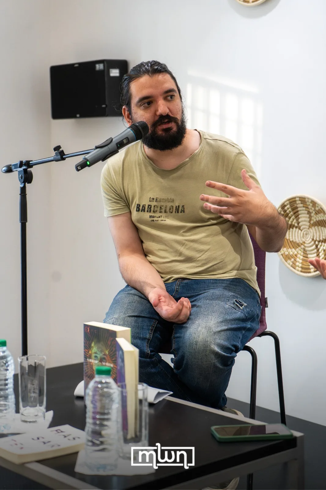 Maltese writer Matthew Schembri during a literary event at Goethe-Institut Rabat / MWN Photography team