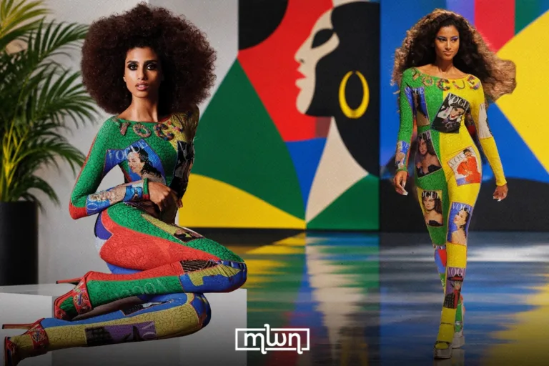 Moroccan Model Imaan Hammam Joins Milan’s Vogue World in Versace Catsuit 