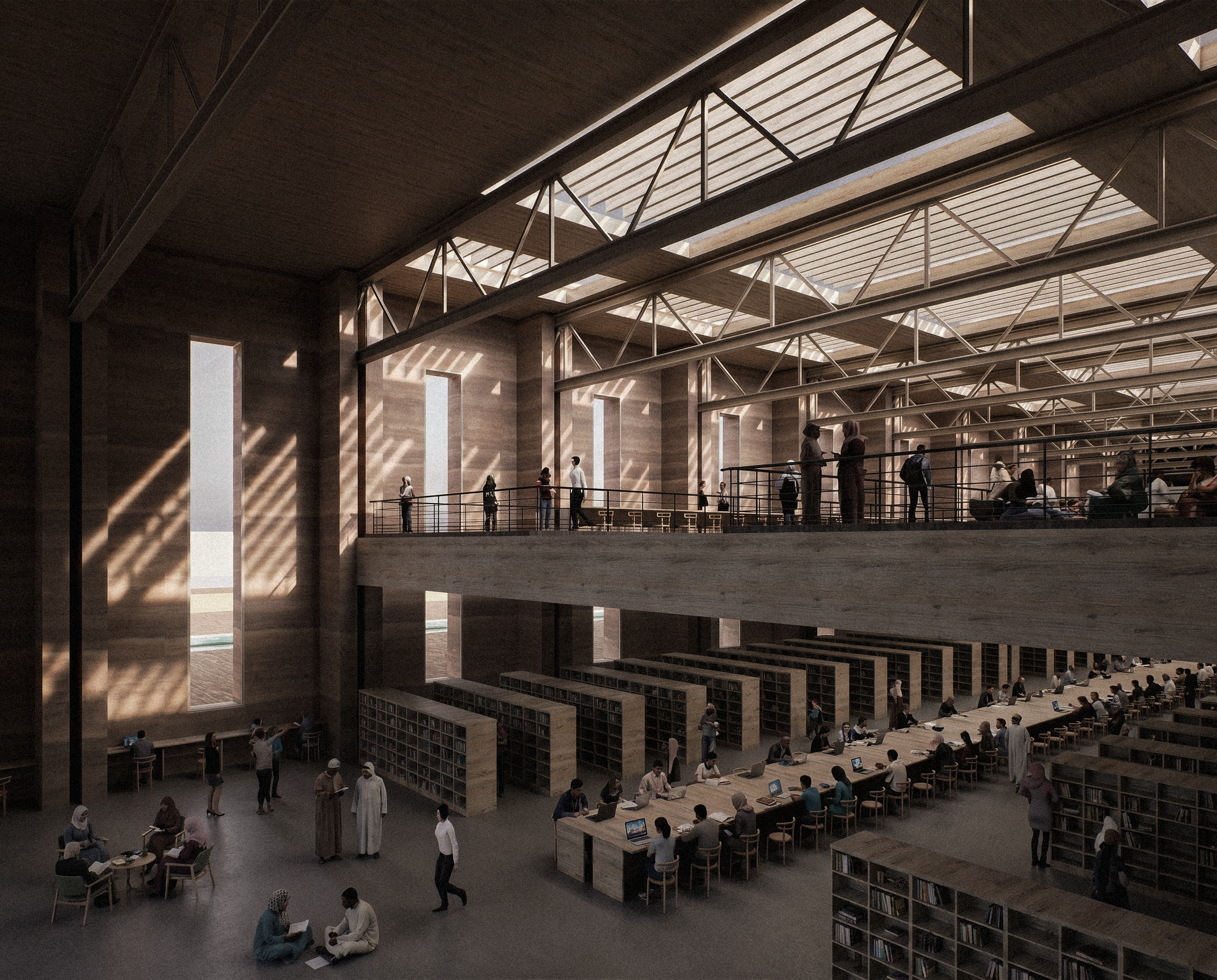 Library Interior / Courtesy of Hind Njima