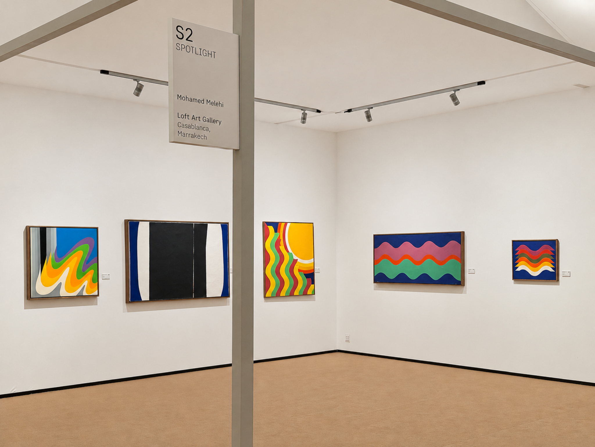 Mohamed Melehi's Wave Forms at Frieze Masters 2026 Courtesy of Loft Art Gallery