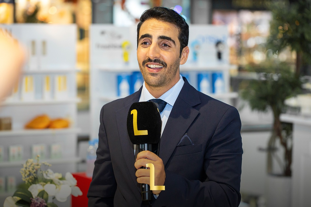 Aziz Kechchachte, CEO of Belaus, at the K-Beauty pop-up at Riad Square Center in Rabat / MWN Photography team