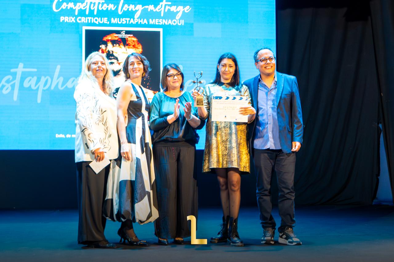 The “Ightirab” team celebrates winning the Grand Prix Tamouda and Critics’ Prize at the 31st Tetouan Mediterranean Film Festival. / MWN Photography team