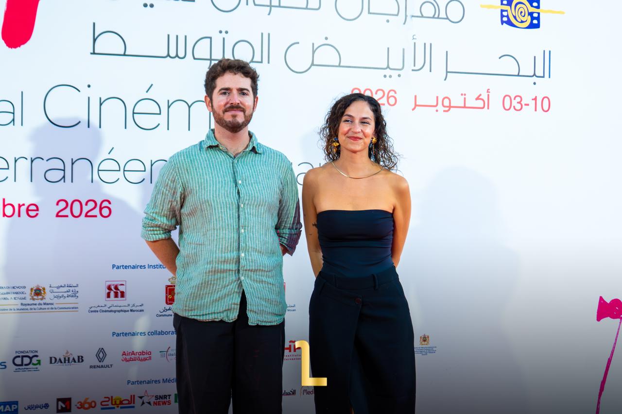 Spanish filmmakers Bàrbara Mestanza and Marc Pujolar, co-directors of “Sucia,” at the 31st Tetouan Mediterranean Film Festival. / MWN Photography team