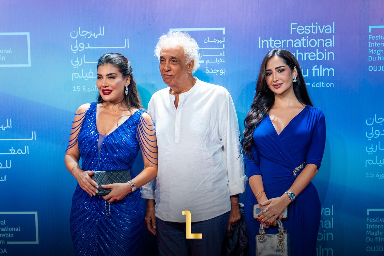 Maryem Bakouche, Hassan Benjelloun, and Sofia Benkirane at Oujda Film Festival / MWN Photography Team